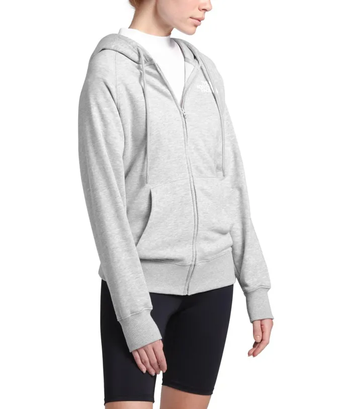 Womens The North Face Hoodies and Sweatshirts Half Dome Full Zip Hoodie Tnf Light Grey Heather