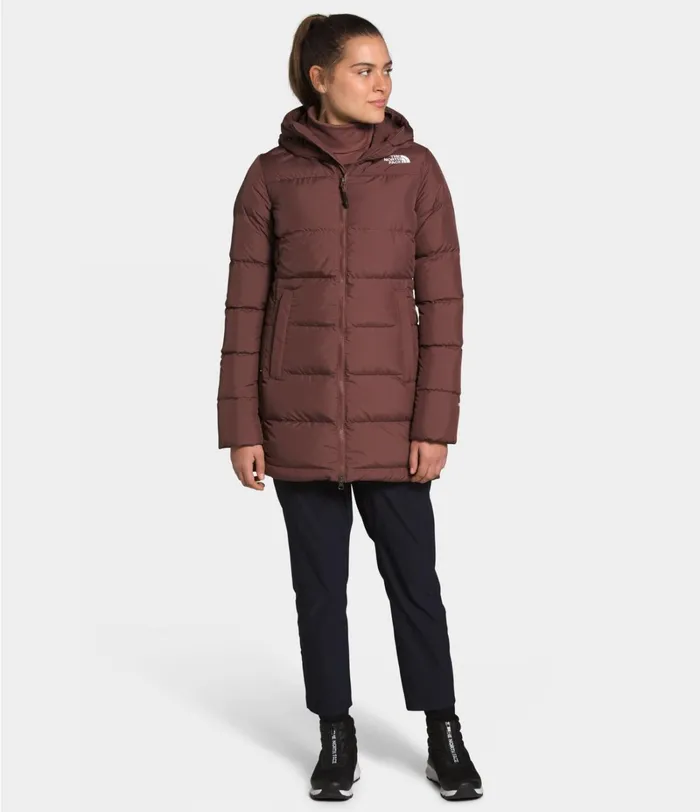 Womens The North Face Insulated and Down Jackets Gotham Parka Marron Purple
