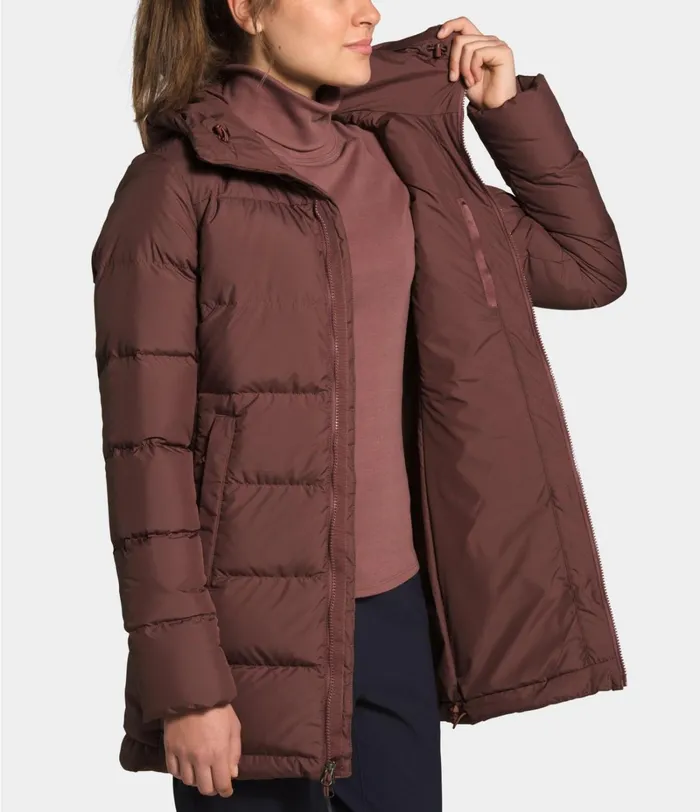 Womens The North Face Insulated and Down Jackets Gotham Parka Marron Purple