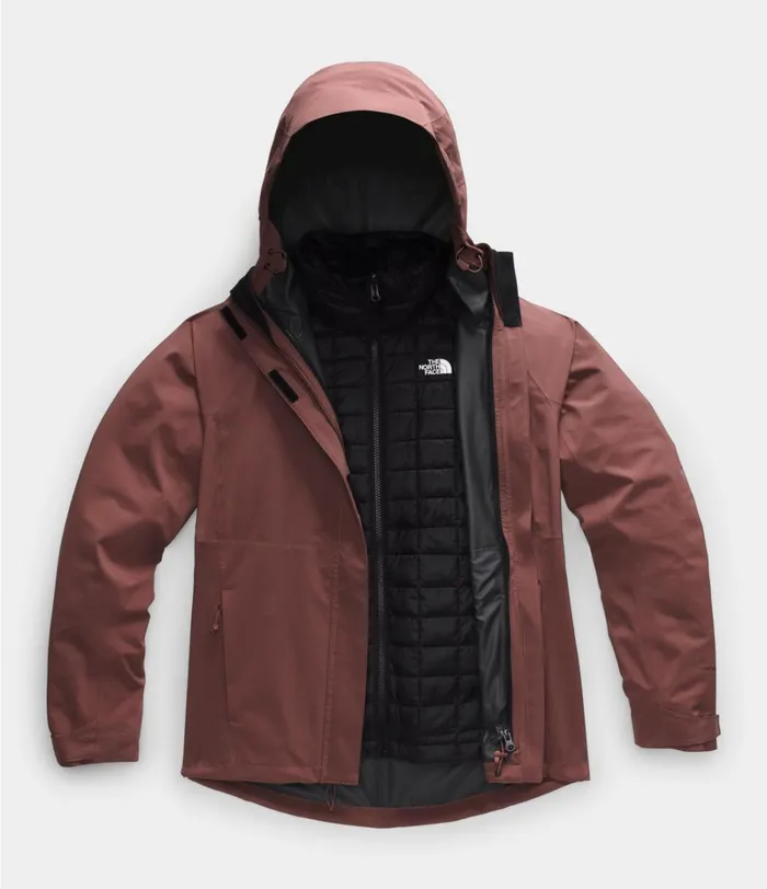 Womens The North Face Insulated and Down Jackets ThermoBall Eco Triclimate Jacket Marron Purple