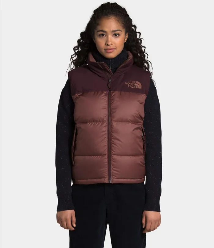 Womens The North Face Insulated and Down Jackets W ECO NUPTSE VEST Marron Purpleroot Brown Womens The North Face Insulated and Down Jackets W ECO NUPTSE VEST Marron Purpleroot Brown