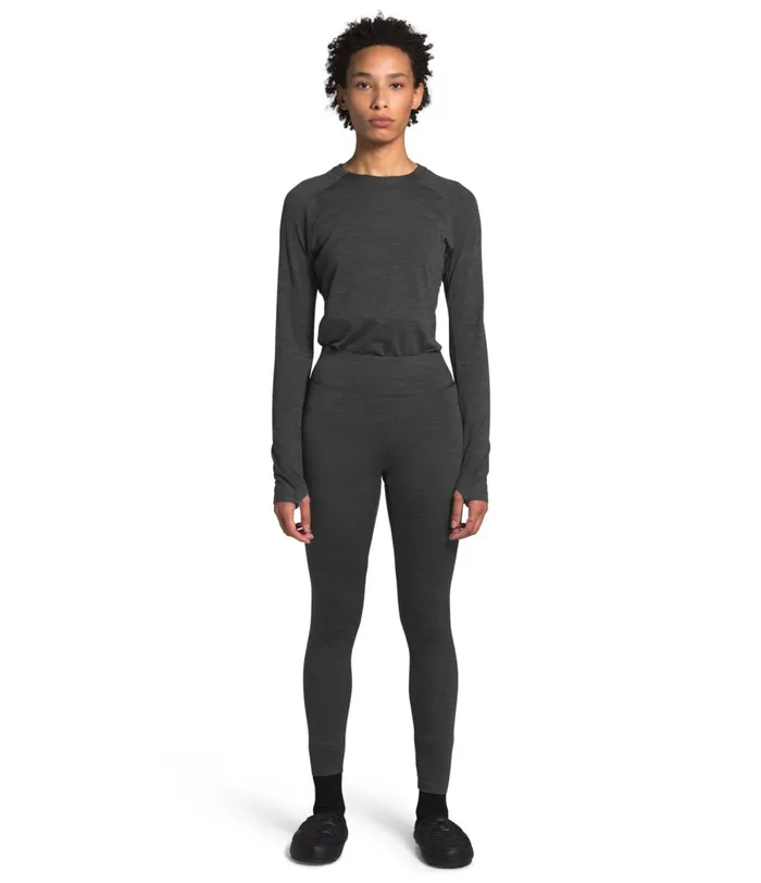Womens The North Face Leggings UltraWarm Wool Boot Tights Tnf Dark Grey Heather