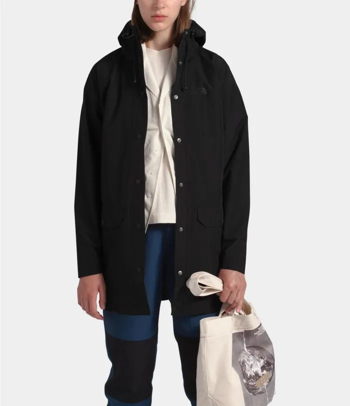 Womens The North Face Parkas Woodmont Rain Jacket Tnf Black