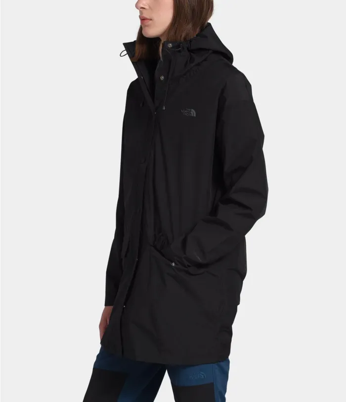 Womens The North Face Parkas Woodmont Rain Jacket Tnf Black