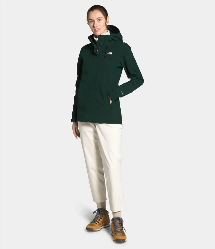 Womens The North Face Rainwear Apex Flex Dryvent Jacket Scarab Greenscarab Green