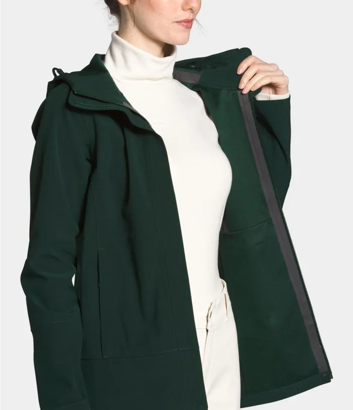 Womens The North Face Rainwear Apex Flex Dryvent Jacket Scarab Greenscarab Green