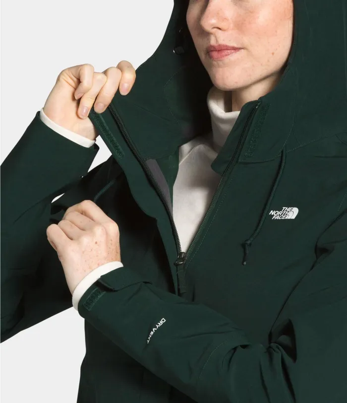 Womens The North Face Rainwear Apex Flex Dryvent Jacket Scarab Greenscarab Green