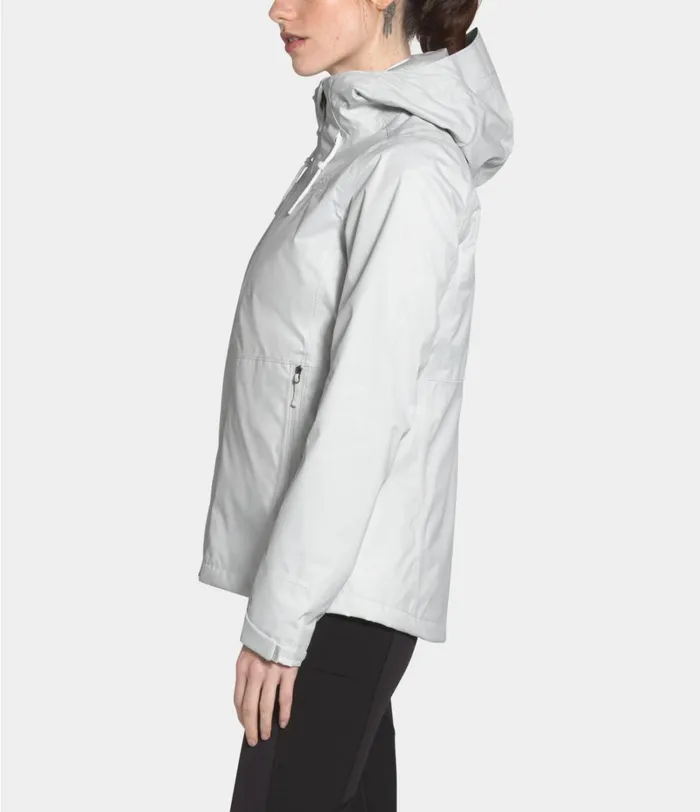 Womens The North Face Rainwear Arrowood Triclimate Jacket Tin Greytnf White
