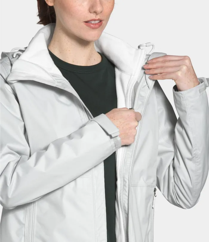 Womens The North Face Rainwear Arrowood Triclimate Jacket Tin Greytnf White