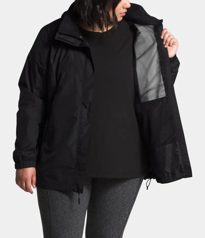 Womens The North Face Rainwear Plus Resolve Jacket Tnf Black
