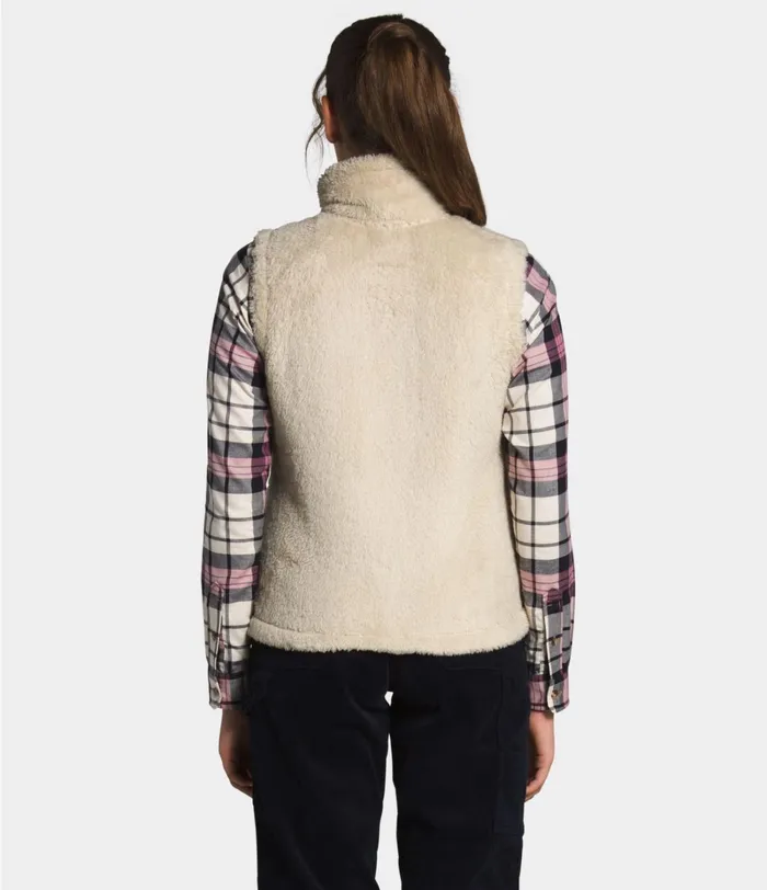 Womens The North Face Vests Furry Fleece Vest Bleached Sandhawthorne Khaki