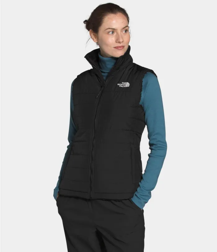 Womens The North Face Vests Mossbud Insulated Reversible Vest Tnf Black