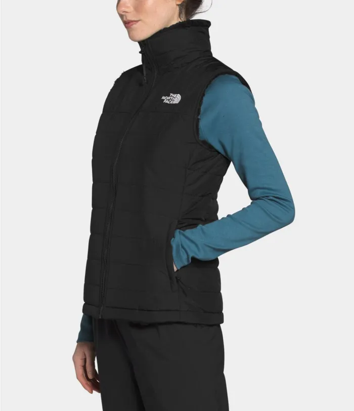 Womens The North Face Vests Mossbud Insulated Reversible Vest Tnf Black