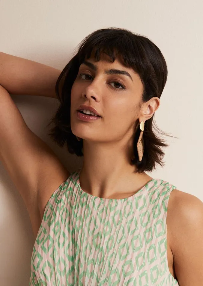 Woven Square Drop Earrings Putty Women Phase Eight Jewellery