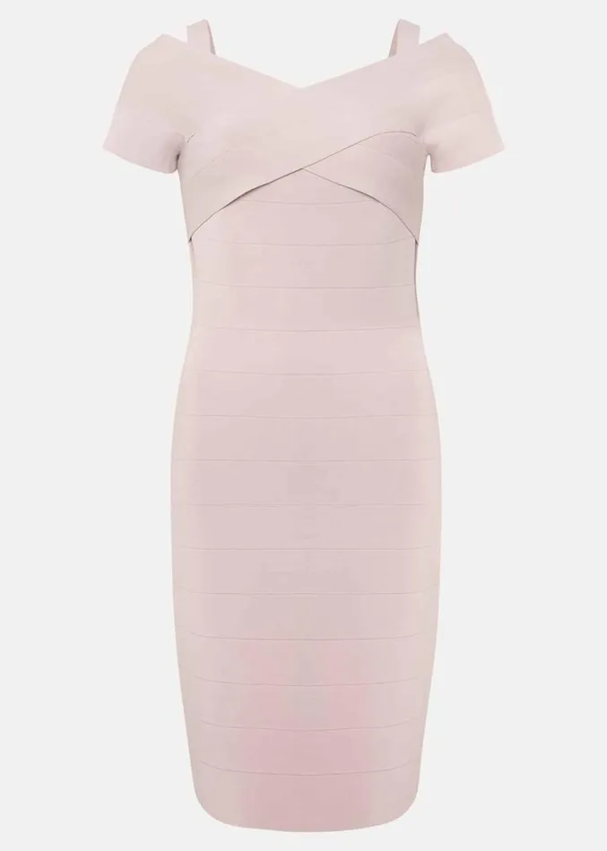 Zella Knitted Bandage Dress Antique Rose Women Phase Eight Dresses