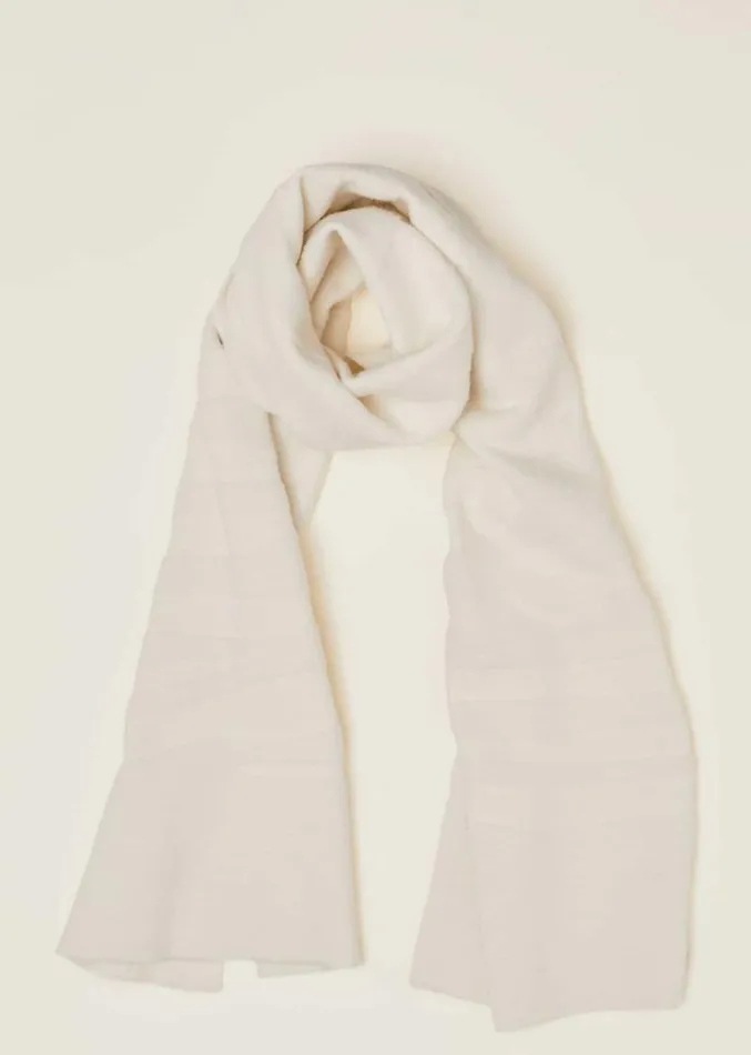Zeny Zebra Jacquard Scarf Winter White Women Phase Eight Scarves